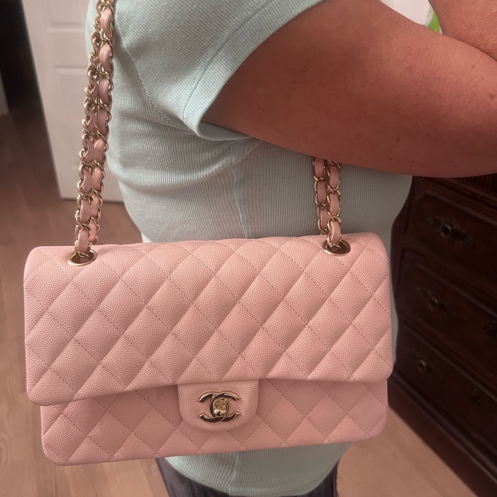 Chanel Sakura pink brand new medium flap. Full set just purchased fro the UK. - Picture 2 of 9